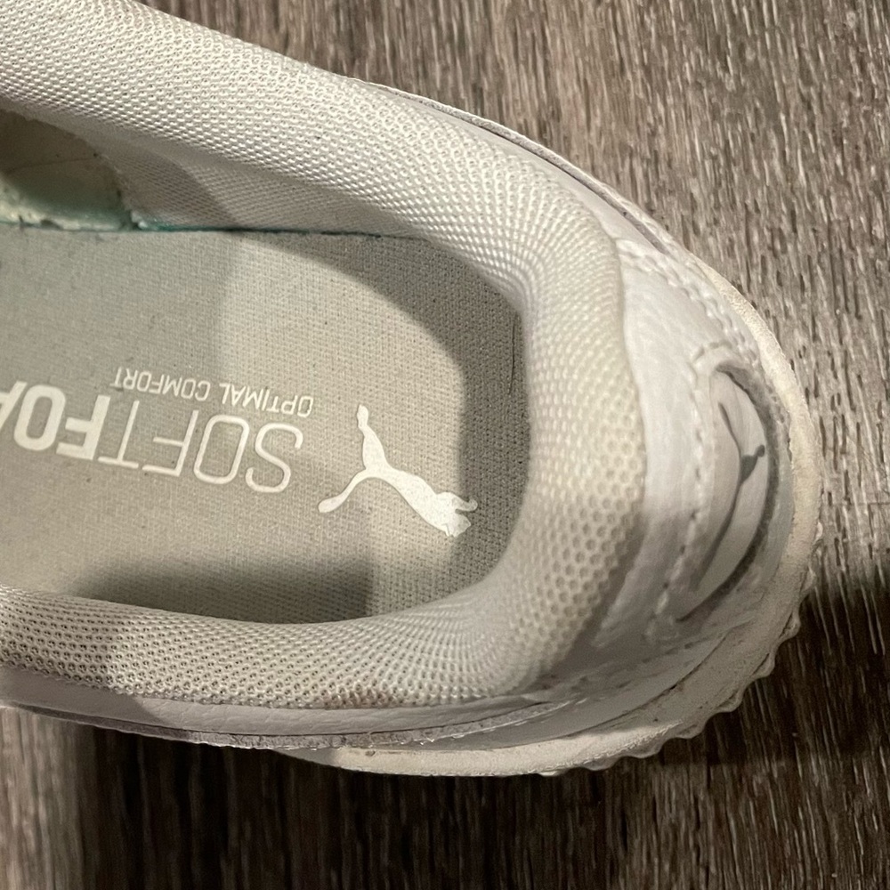 Puma Carina White Leather Sneakers - Picture 5 of 6